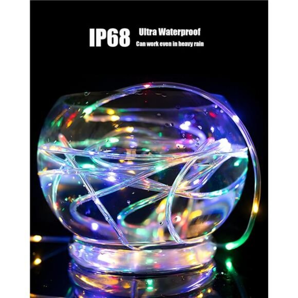 66ft waterproof LED rope lights color changing outdoor string lights for holiday - Picture 6 of 7